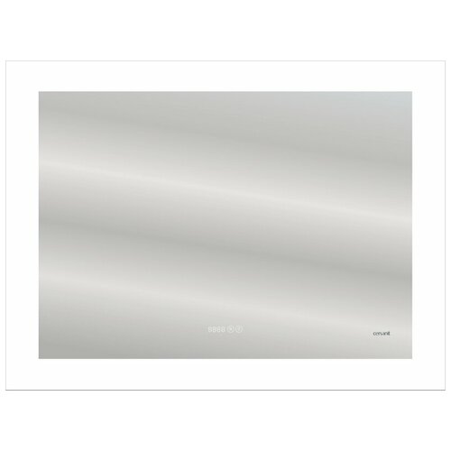 фото Led зеркало 060 pro 80*60, с подсветкой, антизапотевание, часы cersanit