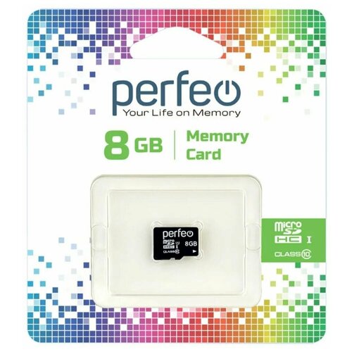 Карта памяти Perfeo microSD 8GB (Cl10) без адаптера карта памяти microsd high capacity perfeo без адаптера 16 gb