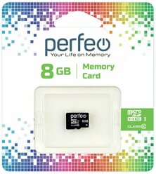 Карта памяти Perfeo microSD 8GB (Cl10) без адаптера ES