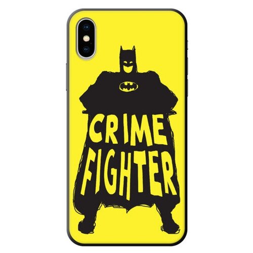 фото Чехол для apple iphone x batman yellow, черный, deppa 106838