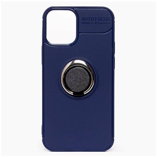 фото Чехол для iphone 12 mini | кольцо держатель, силикон, синий good case