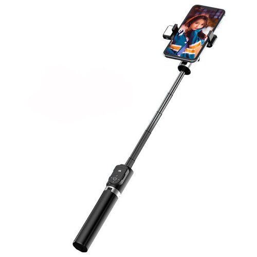 xiaomi монопод трипод xiaomi mi bluetooth selfie stick tripod xmzpg01ym черный Монопод TOTU FGS-003, беспроводной+штатив, 800мм, 4.7- 6.0, черный, пульт