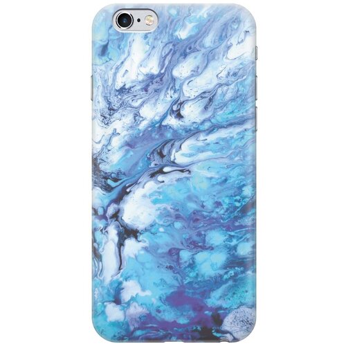 фото Re:paчехол - накладка artcolor для apple iphone 6s / 6 с принтом "синий мрамор"