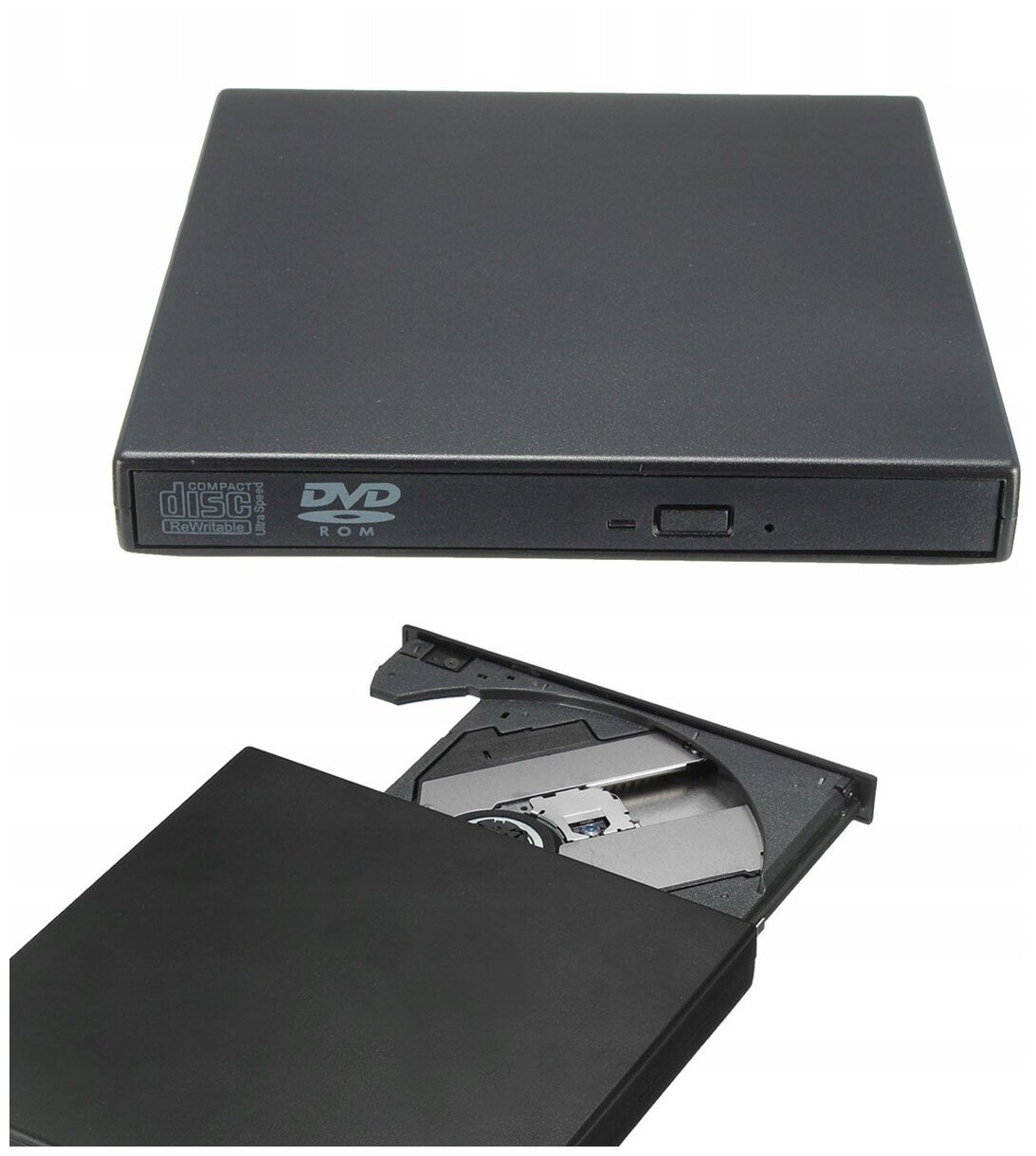 Внешний дисковод DVD - USB 20 - черного цвета