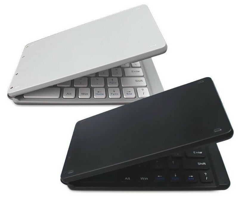 Беспроводная складная Bluetooth клавиатура RUS CQ060, белая