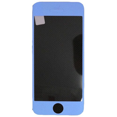 Защитная пленка на две стороны для iPhone 5 5S SE, Shijia Colour Screen Protector, голубая защитная пленка для iphone 5 5s se на заднюю поверхность матовая