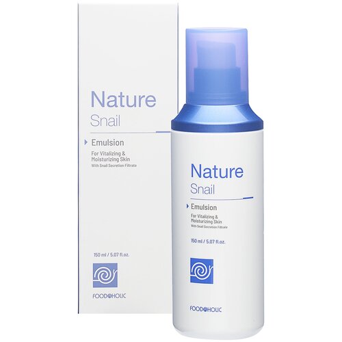 FOODAHOLIC NATURE SNAIL EMULSION Восстанавливающая эмульсия для лица с муцином улитки восстанавливающая эмульсия для лица с муцином улитки foodaholic nature snail emulsion 150 мл