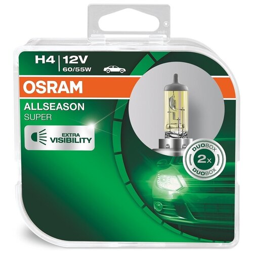 фото Лампа автомобильная osram h4 12v 60/55w allseason всепогодная 64193als (2шт)