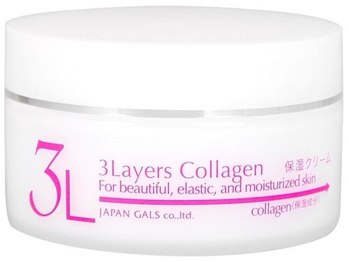 JAPAN GALS Крем для лица увлажняющий 3 Layers Collagen 60 г