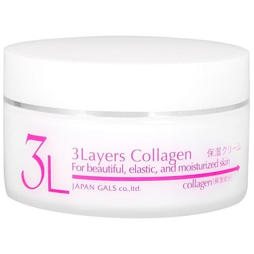 JAPAN GALS Крем для лица увлажняющий 3 Layers Collagen 60 г