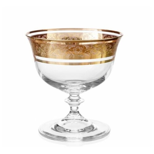 Набор креманок Crystalex Bohemia Клаудиа Золото V-D 105 мл (4 шт)