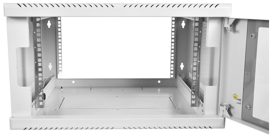 Шкаф настенный ЦМО (ШРН-9.480) 9U 600x480мм пер.дв.стекл несъемные бок.пан. 50кг серый - фото №8
