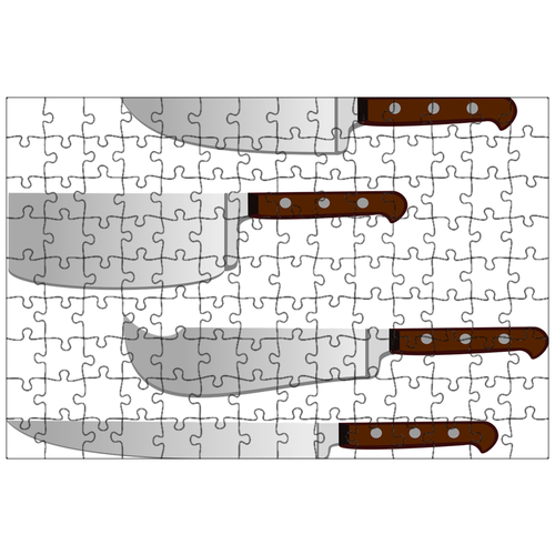 фото Магнитный пазл 27x18см."делать, тесак, лезвие" на холодильник lotsprints