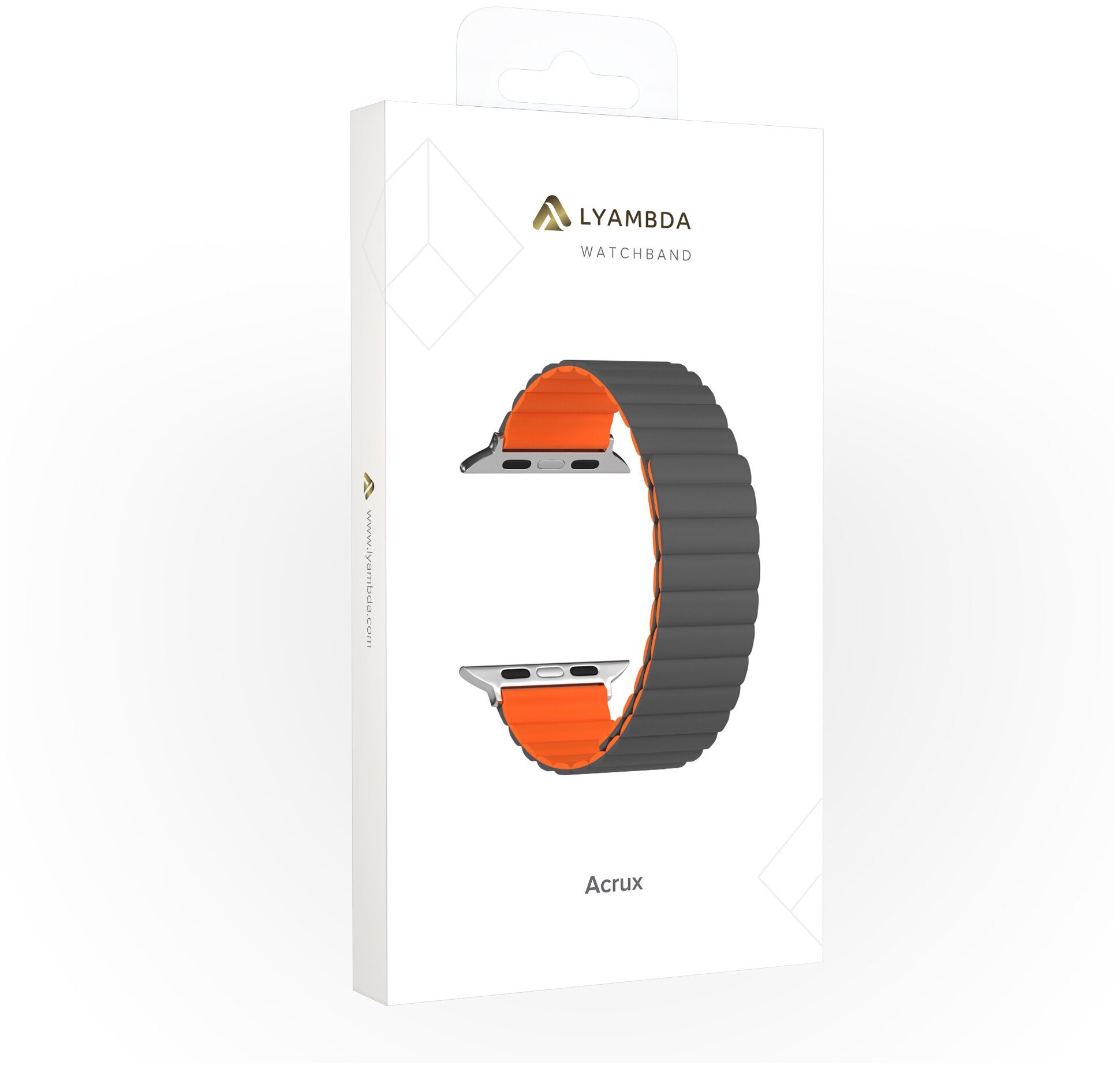 Силиконовый ремешок для Apple Watch 42/44/45 mm LYAMBDA ACRUX DSJ-30-44-BY Black/Yellow — фото 2