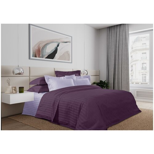 фото Постельное белье «ежевичная пастила», страйп-сатин (семейное (4 нав.)) текс-дизайн