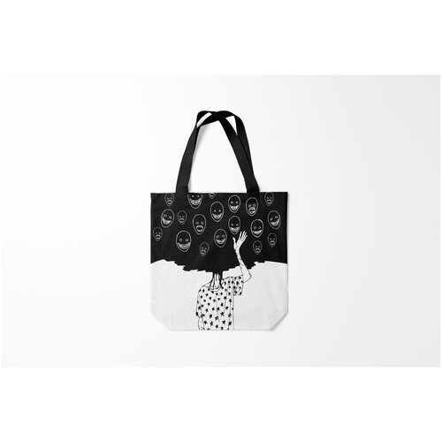 фото Сумка-шоппер / 40х40 см / монстры привидения и дьяволы многоликий multi face z burnettie