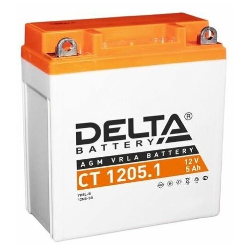 Аккумулятор DELTA Battery мото AGM 5 А/ч обратная R+ 120x61x129 EN65 А CT 1205.1