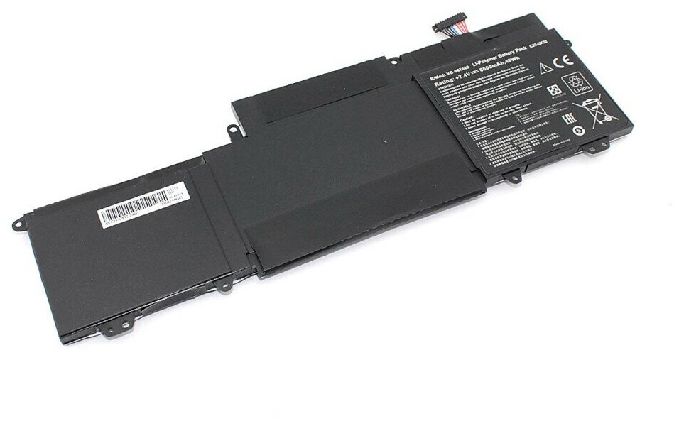 Аккумуляторная батарея для ноутбука Asus VivoBook U38N-C4004H (C31N1806) 7.4V 6600mAh OEM