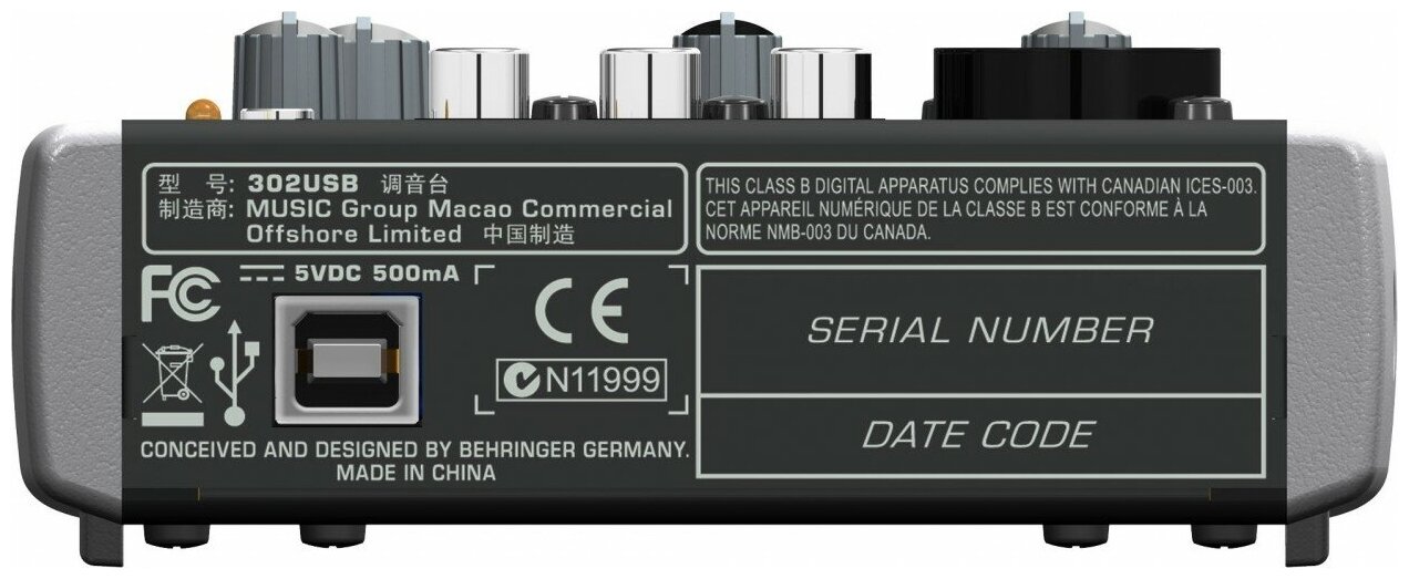 Микшерный пульт BEHRINGER 302USB - фотография № 12