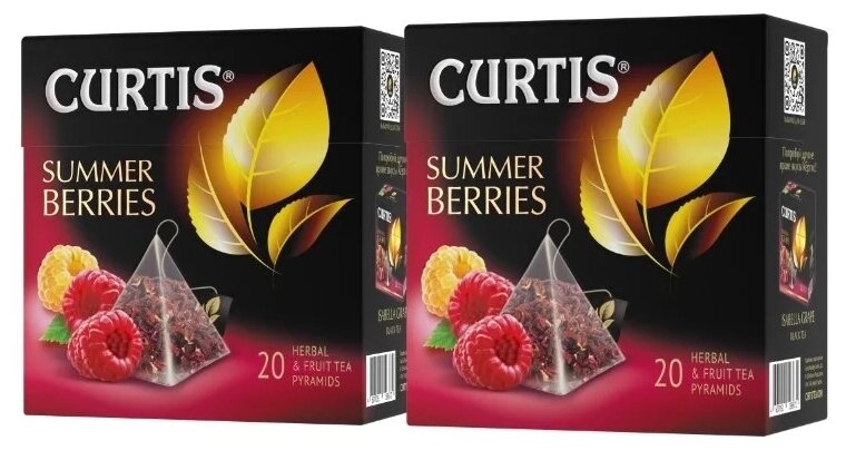 Чайный напиток фруктовый Curtis Summer Berries в пирамидках, 20 пак., 2 уп. - фотография № 1