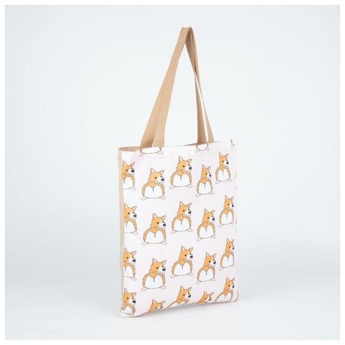 Сумка шоппер, отдел без молнии, без подклада, цвет бежевый, Умкина Берлога