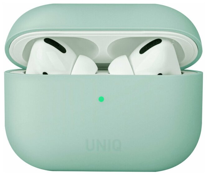 Чехол Uniq для Airpods Pro LINO Liquid silicone Mint green