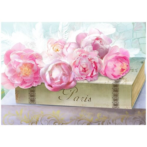 Розовые пионы Paris - Виниловые фотообои, (211х150 см)