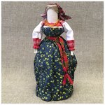 Коллекционная кукла в национальном девичьем костюме Верхнетоемского уезда - изображение