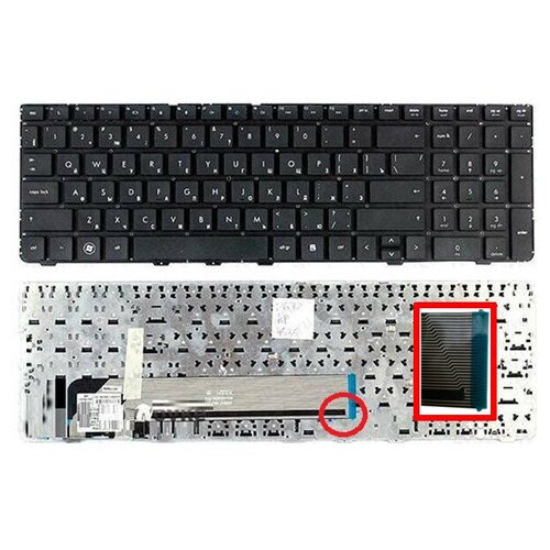 Клавиатура для HP ProBook 4530 4530S 638179-251 646300-251 без рамки замкнутые контакты тип 2 86000₽