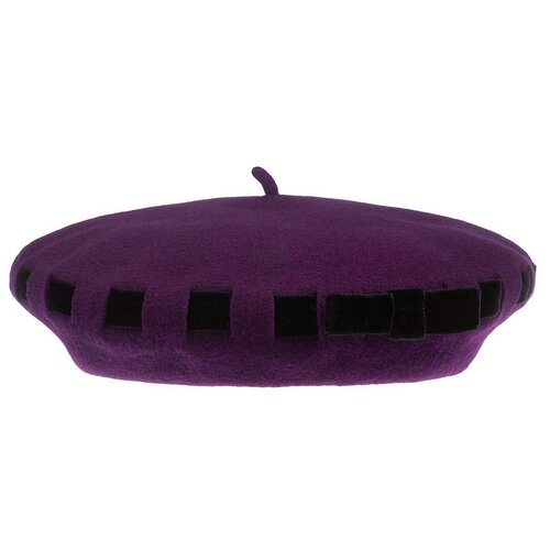 фото Берет laulhere, утепленный, размер onesize, фиолетовый