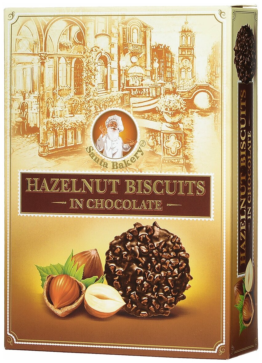 Печенье SANTA BAKERY Hazelnut biscuits in chocolate, 170 г - фотография № 3