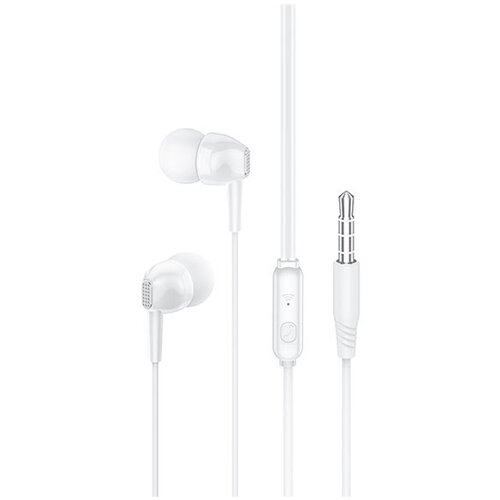Проводные наушники с микрофоном внутриканальные Borofone BM51 Hoary 35 Jack белые 25900₽