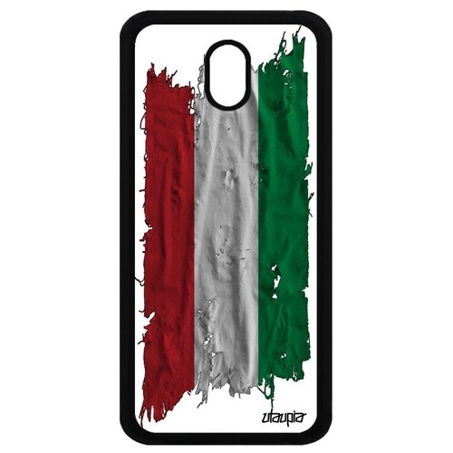 фото Противоударный чехол на смартфон // samsung galaxy j5 2017 // "флаг венгрии на ткани" государственный патриот, utaupia, белый