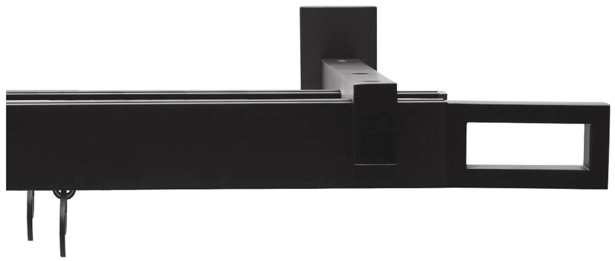Карниз двухрядный Arttex Хай-тек Фрейм, 320 см, черный - фото №1