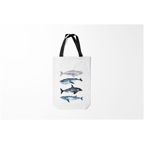 фото Сумка-шоппер / 31х42 см / морские жители / дельфины и киты burnettie