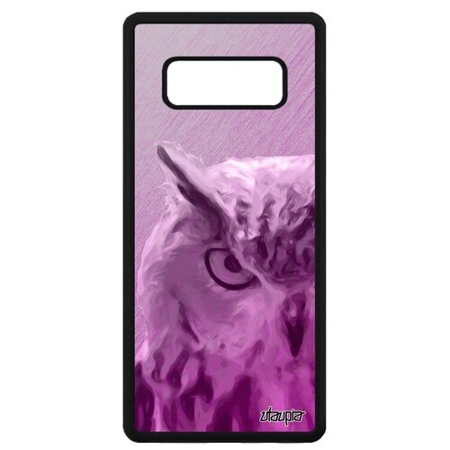 фото Необычный чехол для телефона // galaxy note 8 // "сова" хищник животные, utaupia, серый