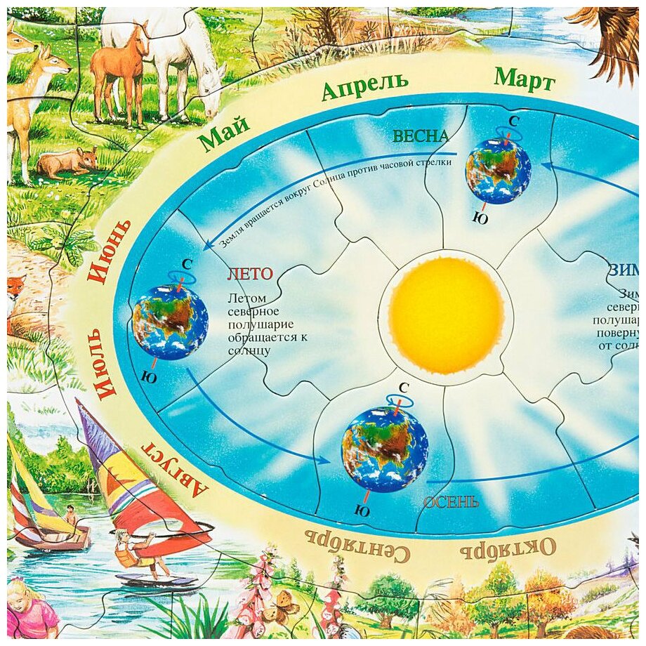 Пазл Larsen Времена года 44 детали - фото №6