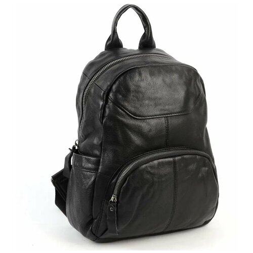 фото Кожаный рюкзак 5301 блек (115344) fuzi house