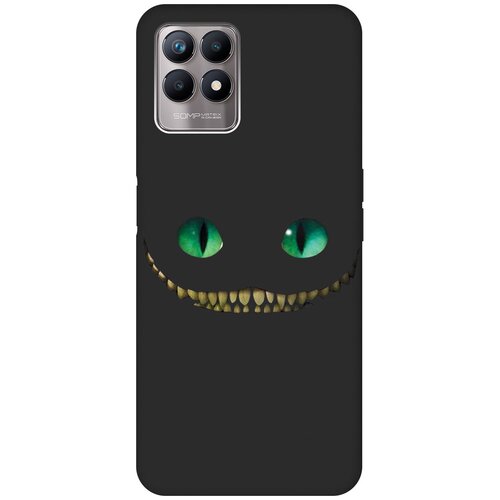 Матовый Soft Touch силиконовый чехол на Realme 8i, Рилми 8 ай с 3D принтом Cheshire Cat черный матовый soft touch силиконовый чехол на realme 8i рилми 8 ай с 3d принтом 2007 w черный