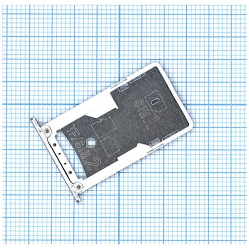 Лоток для SIM-карты Xiaomi Redmi Note 3 Pro Серебро