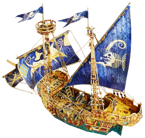 Сборная модель Умная Бумага Пиратский корабль (550)