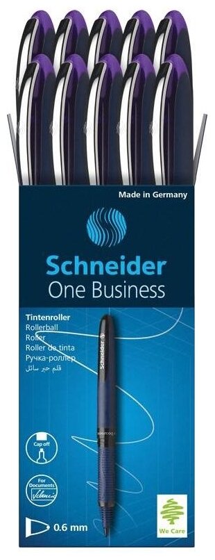 Schneider Набор ручек-роллеров One Business, 0.8 мм, фиолетовый цвет чернил, 10 шт.