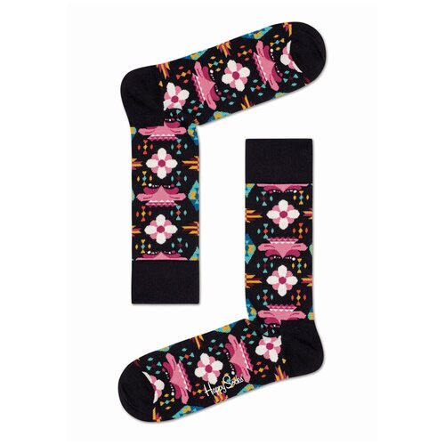 Носки Happy Socks, размер 36-40, мультиколор, черный