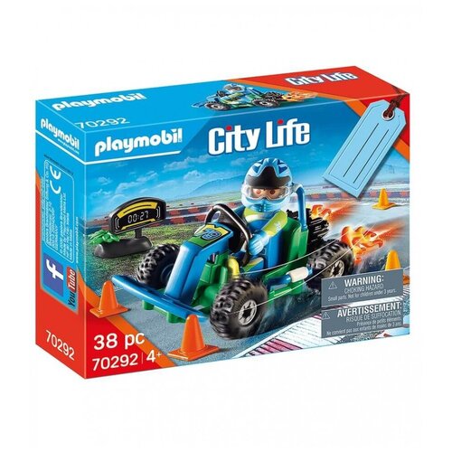 фото Конструктор playmobil подарочный набор с гонщиком картинга 70292