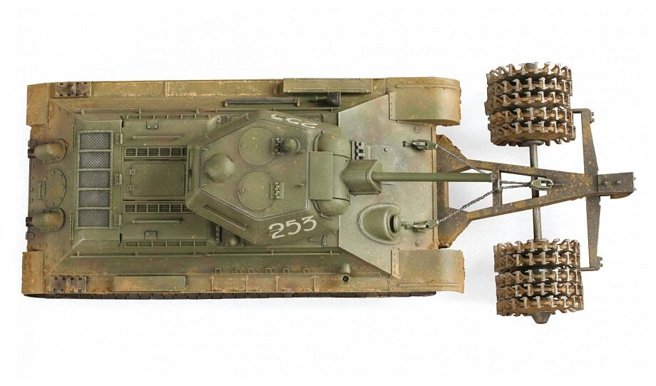 Сборная модель ZVEZDA Танк Т-34/76 с минным тралом