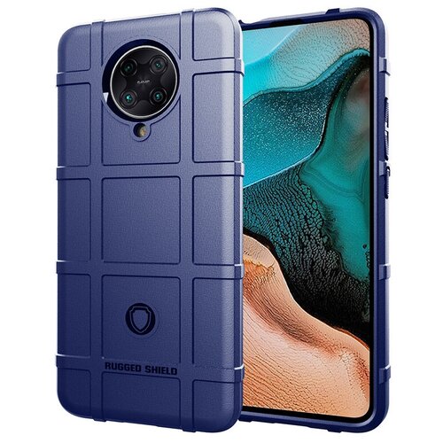 Чехол-бампер MyPads для Redmi K30 Pro/Xiaomi Poco F2 Pro/ Xiaomi Redmi K30 Pro Zoom 8/256GB противоударный усиленный ударопрочный синий чехол книжка mypads для redmi k30 pro xiaomi poco f2 pro xiaomi redmi k30 pro zoom 8 256gb водоотталкивающий с мульти подставкой на жесткой мета