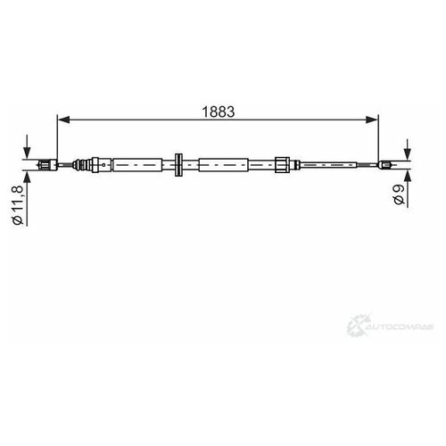 1 987 482 302_трос ручника задний левый!\ Renault Megane III 08> BOSCH 1987482302 1шт.