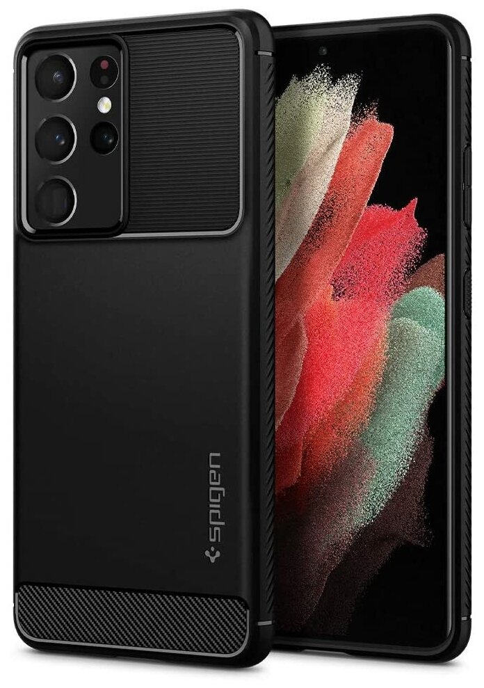 Чехол Spigen (ACS02349) для Samsung Galaxy S21 Ultra (Black) - фото №6