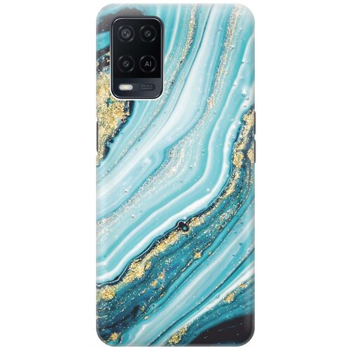 Ультратонкий силиконовый чехол-накладка для Oppo A54 с принтом Green Marble ультратонкий силиконовый чехол накладка для nokia 8 1 с принтом green marble