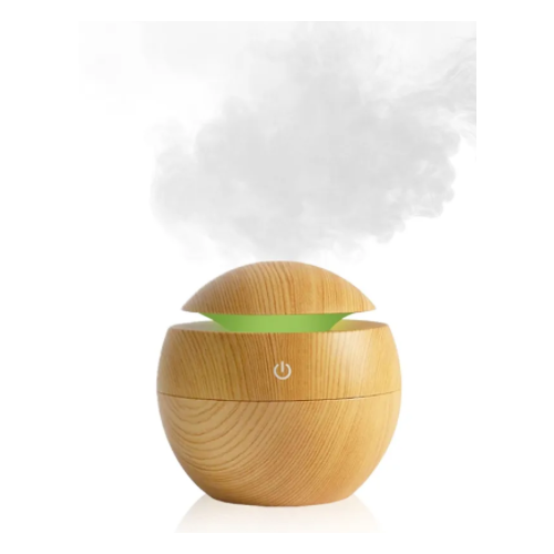 Аромадиффузор-ночник с подсветкой Ultrasonic Aroma Humidifier, бежевый